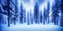 snowy forest, snowing, winter, magic