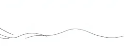 whimsical wind lines vector silhouette illustration(black on white)