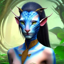 Wearing make up avatar in pandora, in the jungle