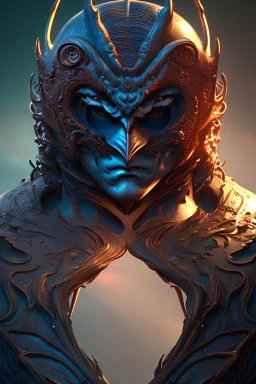 Owlman, deep color, fantastical, intricate detail, splash screen, complementary colors, fantasy concept art, 8k resolution trending on Artstation Unreal Engine 5, no-signature,