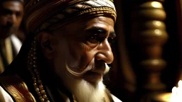 A close-up view of one of the mighty Muslim rulers in his palace