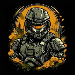 make a design for a clean t shirt like Halo