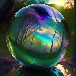 iridescent globe full on nature