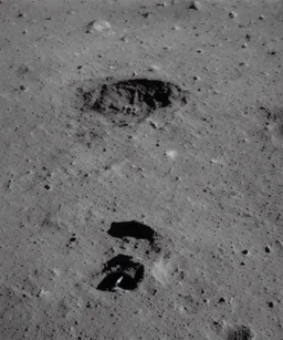 Ghastly Monster on the lunar surface