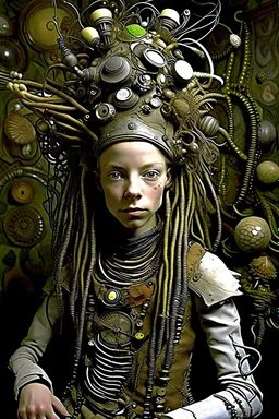 photo by tim walker,loan-blend human-alien biomorphic-animals squid indefinite head extreme wide shot head to toe portrait of weird krofft pufnstuff puppet voodoo cutie doll made of straw human nervous systems, renaissance faire alex grey hyper detailed michael cheval with a playful expression made out of mechanical parts and robot arms; cyborg details, unusual and obscure photograph by františek vobecký of a surreal scene of ghastly men, pop art, clive barker style,300mm f/.8,raw cinem