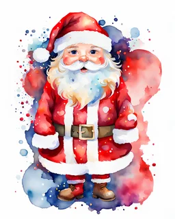 Cute Santa Claus watercolor sublimation