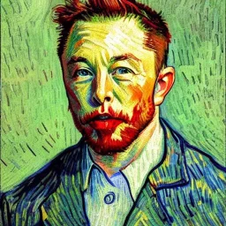 Elon musk painted by van gogh