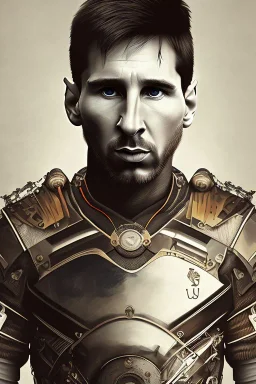 lionel Messi face style steampunk