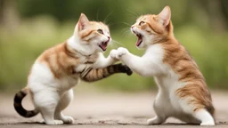 funny fighting cats