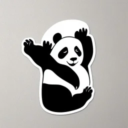 Sticker of a cute panda