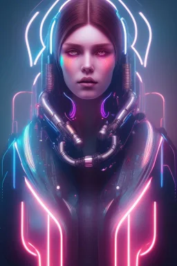 cyberpunk, head, women, portrai, tron