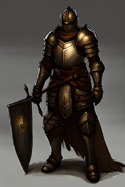 create a character art from the given image it should look something that is related to a fantasy game, perhaps a knight. Only generate the character leave the background emptu