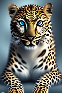 photorealism, leopard