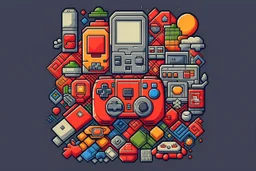 8 bit pixels gamer nintendo