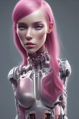 cyborg, pink hair,seven