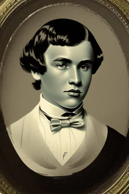 Extremely rich teen guy portrait 1840s
