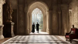 SCENE V. Elsinore. A room in the Castle. Enter Queen, Horatio and a Gentleman.