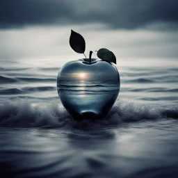 lovely double exposure image by blending together a stormy sea and a glass apple. The sea should serve as the underlying backdrop, with its details subtly incorporated into the glossy glass apple, sharp focus, double exposure, glossy glass apple, (translucent glass figure of an apple) (sea inside) lifeless, dead, glass apple, earthy colors, decadence, intricate design, hyper realistic, high definition, extremely detailed, dark softbox image, raytracing, cinematic, HDR, photorealistic (double exp