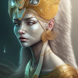 sango fantasy, fantasy magic, intricate, sharp focus, illustration, highly detailed, digital painting, concept art, matte, masterpiece head sexy African beauty white hair space lady silver tiger head Egyptian princess pyramid