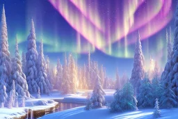  white and gold crystal background，waterfall, winter snow flakessnow, northern Lights, full of details, smooth, bright sunshine，soft light atmosphere, light effect，vaporwave colorful, concept art, smooth, extremely sharp detail, finely tuned detail, ultra high definition, 8 k, unreal engine 5, ultra sharp focus