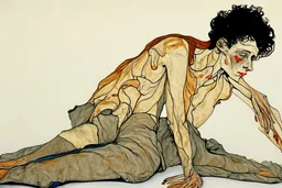 painting of a figure with the life-filled void of an empty existence, egon schiele masterpiece