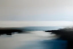 Minimalist Abstract painting of a seascape