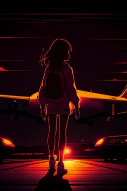 use cartoon generated ones as before Finally, the aircraft descends, and girl face lights up with relief and pride as I step onto the runway in Ireland.