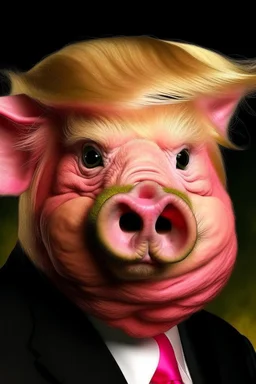 donald trump as an ugly pig