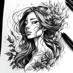 A black and white drawing, to impress