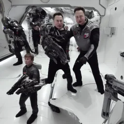 photo, elon musk, space apes, laser guns