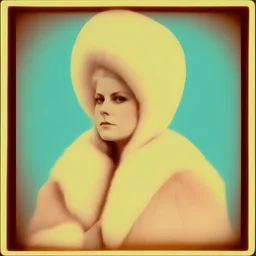 Marie-Antoinette in fur, polaroid