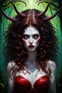 Lilith is the personification of our wild truth; surreal optical art