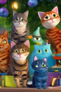 Cats on holiday Pixar