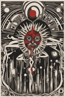 Abstract drawing of sun and blood | @naeem