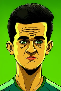 Philippe Coutinho Brazilian football player ,cartoon 2d