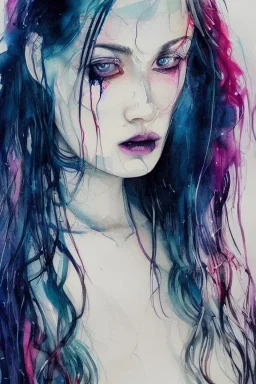 beautiful watercolor portrait, photorealistic, watercolor portrait by Harumi Hironaka, by Agnes Cecile, insanely detailed, watercolor portrait, fine art Don Quixote