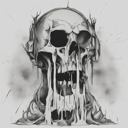 Metal fluid skull minimalism darkness