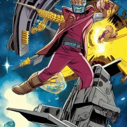 star lord in space defeating thanos