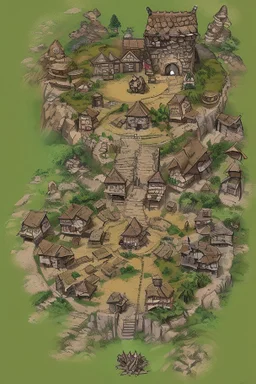 battle map dnd village