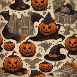 Background for an old school in Halloween style