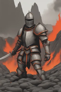 knight in the lava land