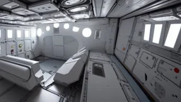 interior of long mission spacecraft