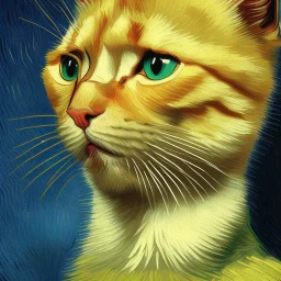 Retrato de un gato por Van Gogh