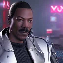 Eddie Murphy cyberpunk character very detailed cinematic unreal engine photo realistic