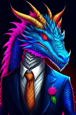 Dragon dressed in a suit