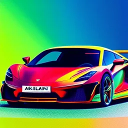 fullbody Drawing of 'sketch of SUperCar',intricate detail,andrea bonelli,Kilian Eng,Ohrai,evan lee,Aleksandr Sidelnikov,KyuYong Eom,three quarters frontal aerial view,toned colors,16k