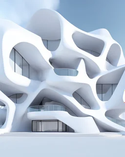 Casa geométrica en proporción aurea, estilo Zaha Hadid, calidad ultra, hiper realista, hiperdetallada, 3D 8K