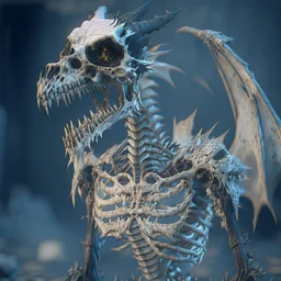 skeleton zombie dragon, unreal engine 5, 8k resolution, photorealistic, ultra detailed