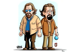 the big lebowski and walter cartoon