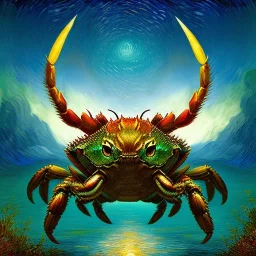 Giant Monster Crab by van Gogh 8k